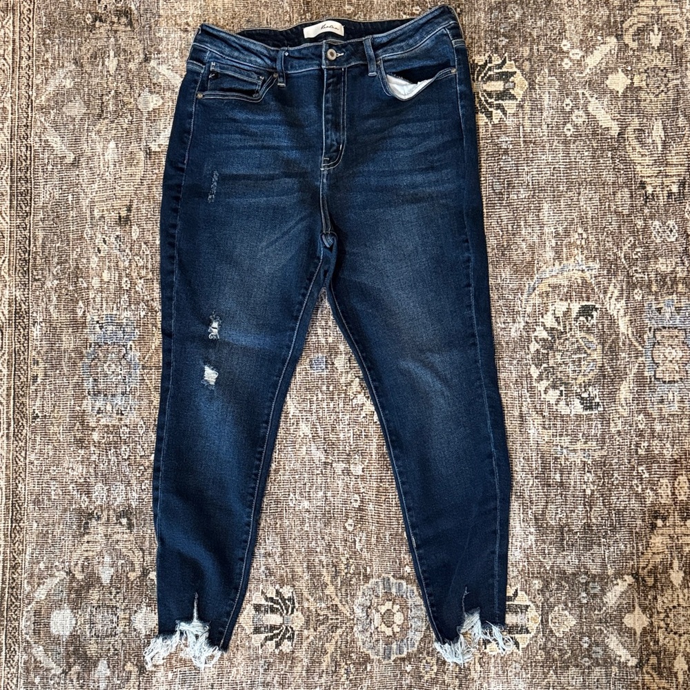 KanCan Dark Blue Distressed Skinny Jeans